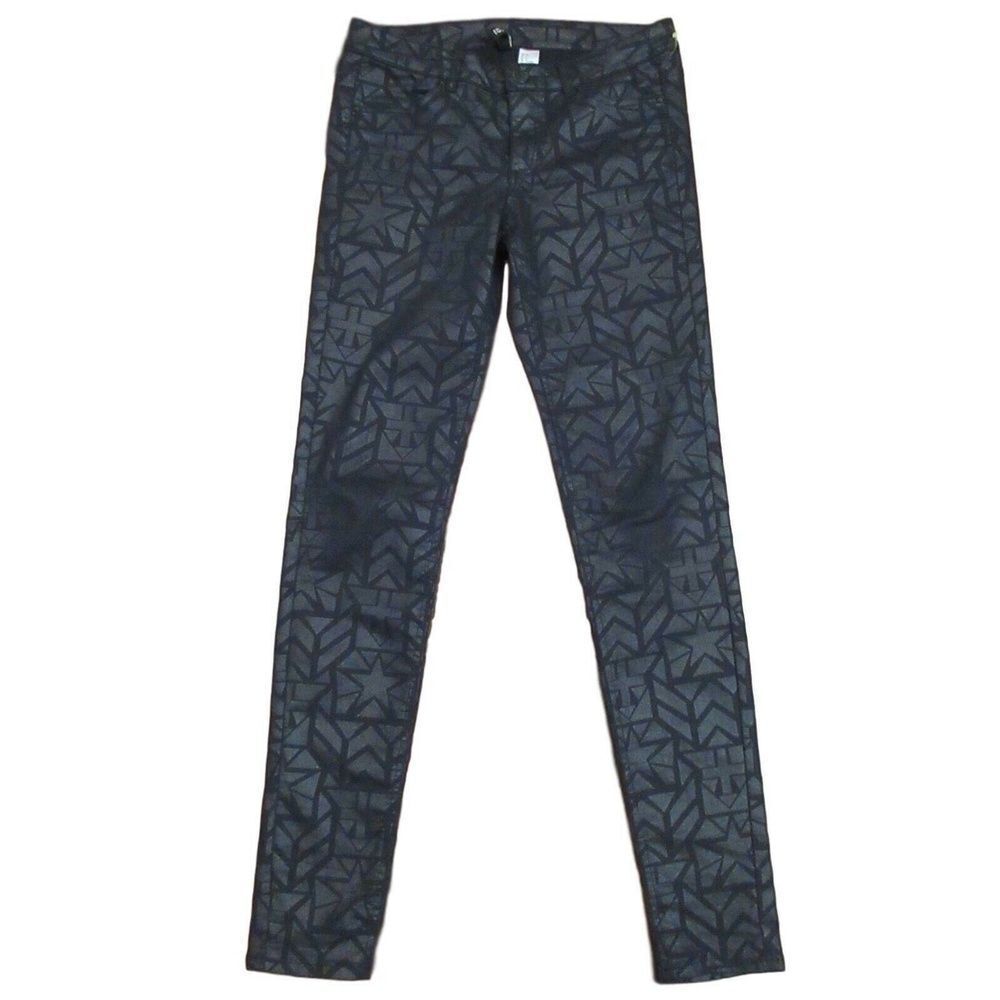 Divided by H&M Womens Black Stars Print Skinny-Leg Pants 6